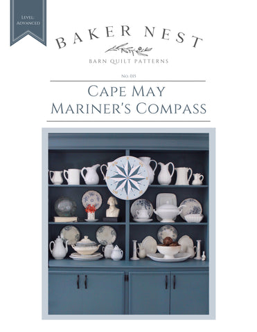 Cape May Mariner's Compass Barn Quilt Pattern
